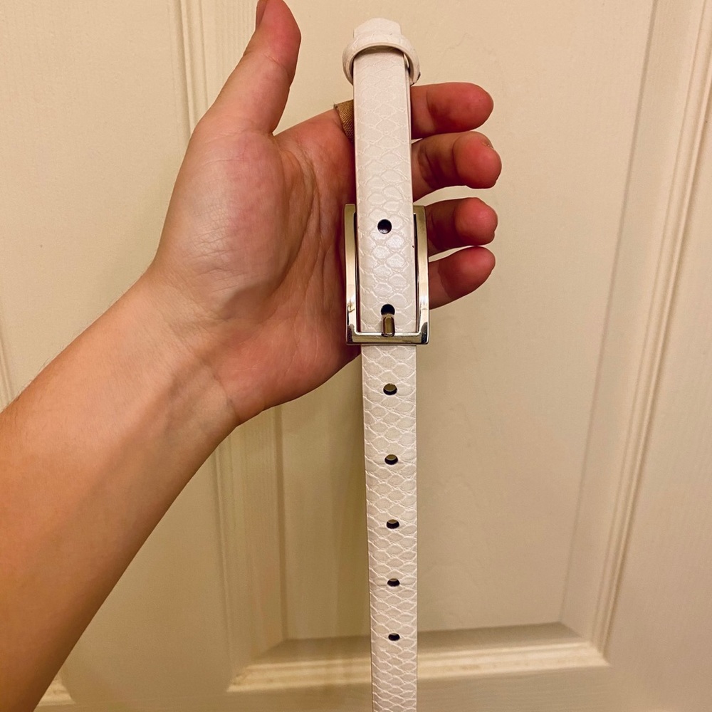 White leather belt NWOT